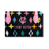 Designer parody dog toy, plush Chewy Vuiton Let's Pawty