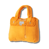 Designer parody dog toy, plush squeaky dog toy, let's pawty