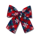 Christmas themed dog bow let's pawty