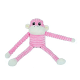 Plush crinkle dog toy monkey, let's pawty