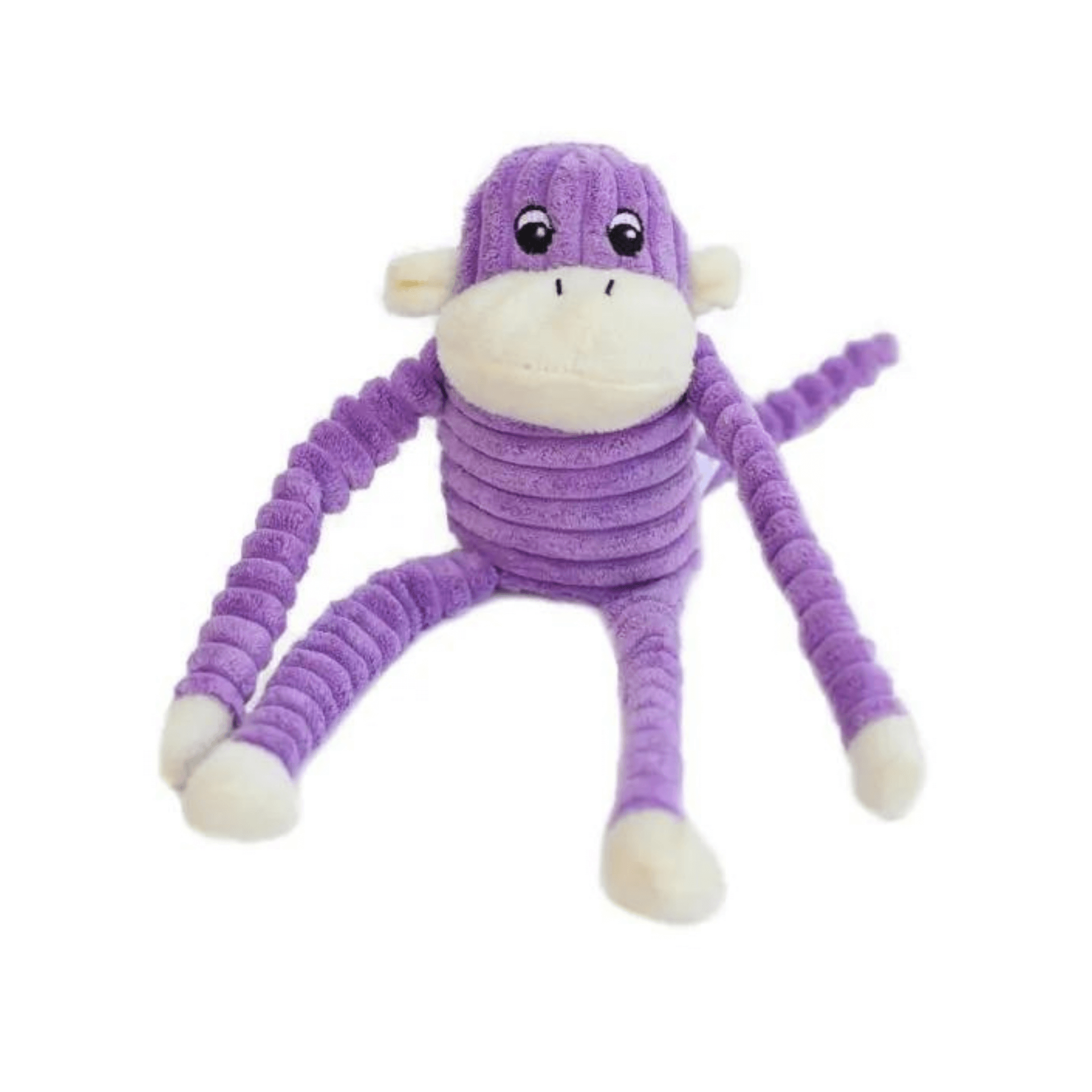 Plush crinkle dog toy monkey, let's pawty