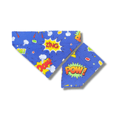Reversible super Hero dog bandana, handmade let's Pawty
