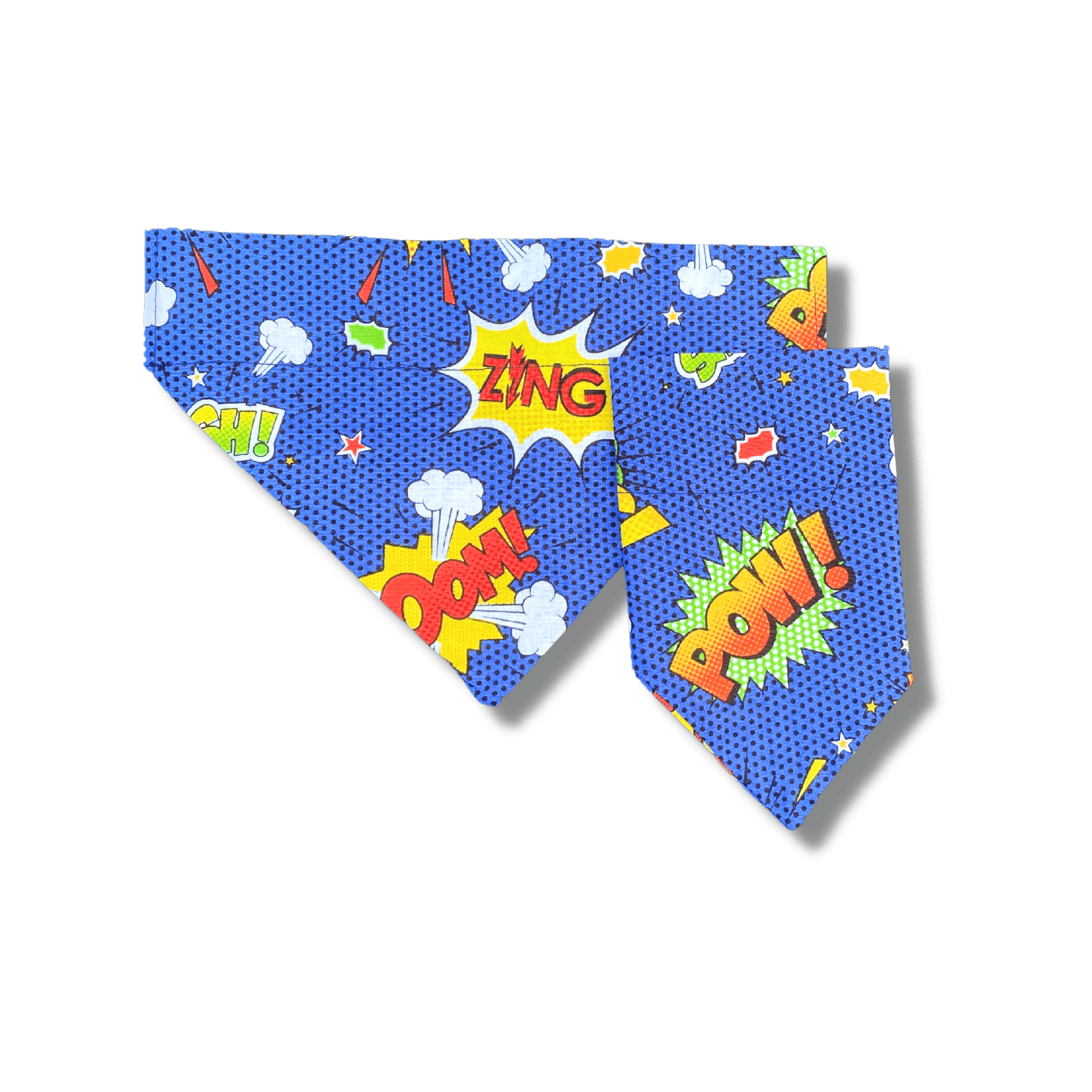 Reversible super Hero dog bandana, handmade let's Pawty