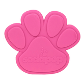 Aggressive dog chewers dog toy, paw shaped, let's pawty