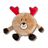 Christmas themed plush dog toy, let's pawty
