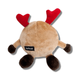 Christmas themed plush dog toy, let's pawty