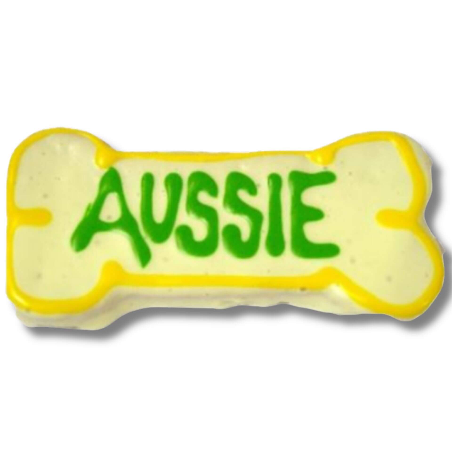 Aussie As dog themed bone cookie treat