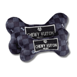 Chewy checkered black dog toy