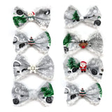 It's Time To Trim The Tree Christmas Dog Bow ~ Over The Collar