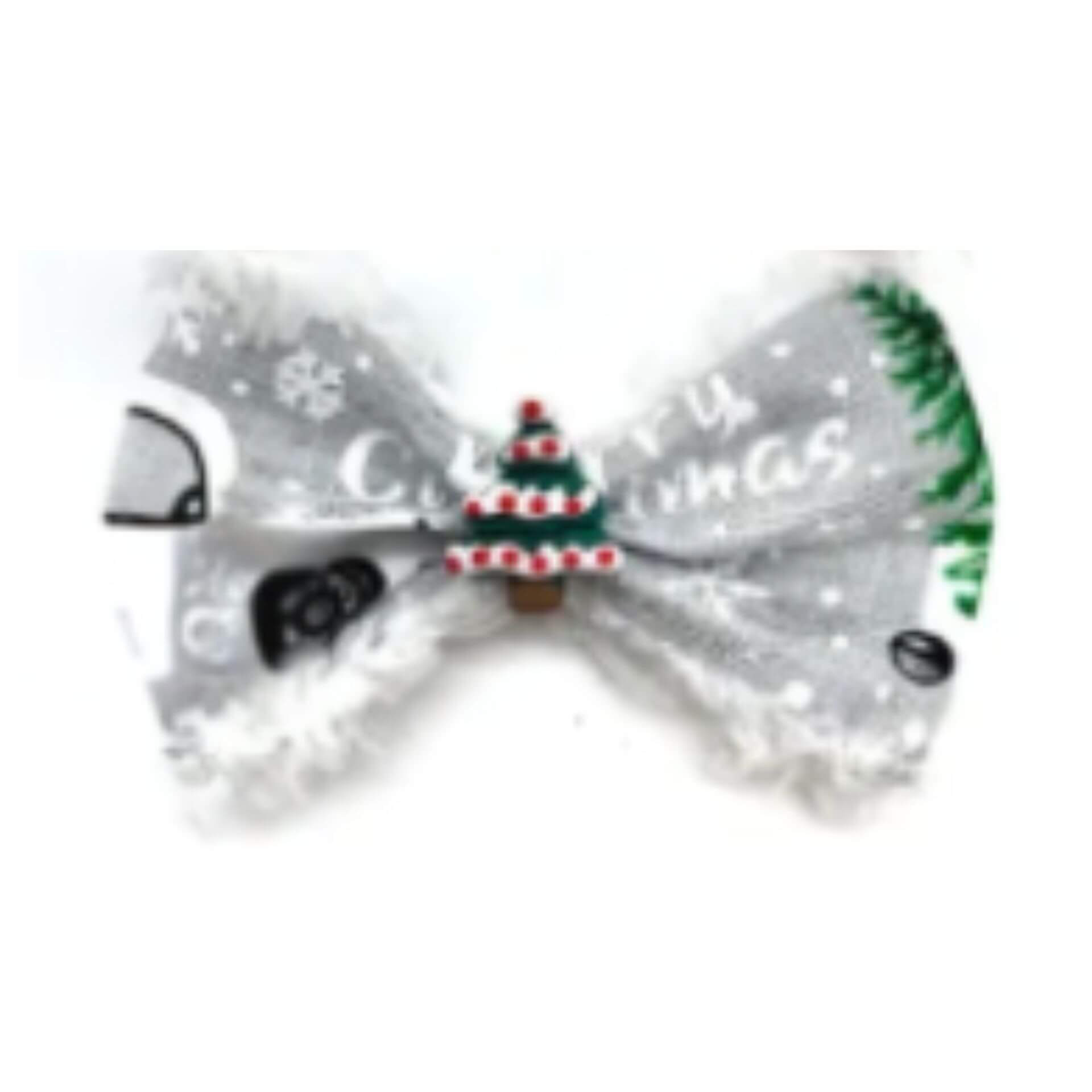 Christmas bow, dog clothing, let's pawty 