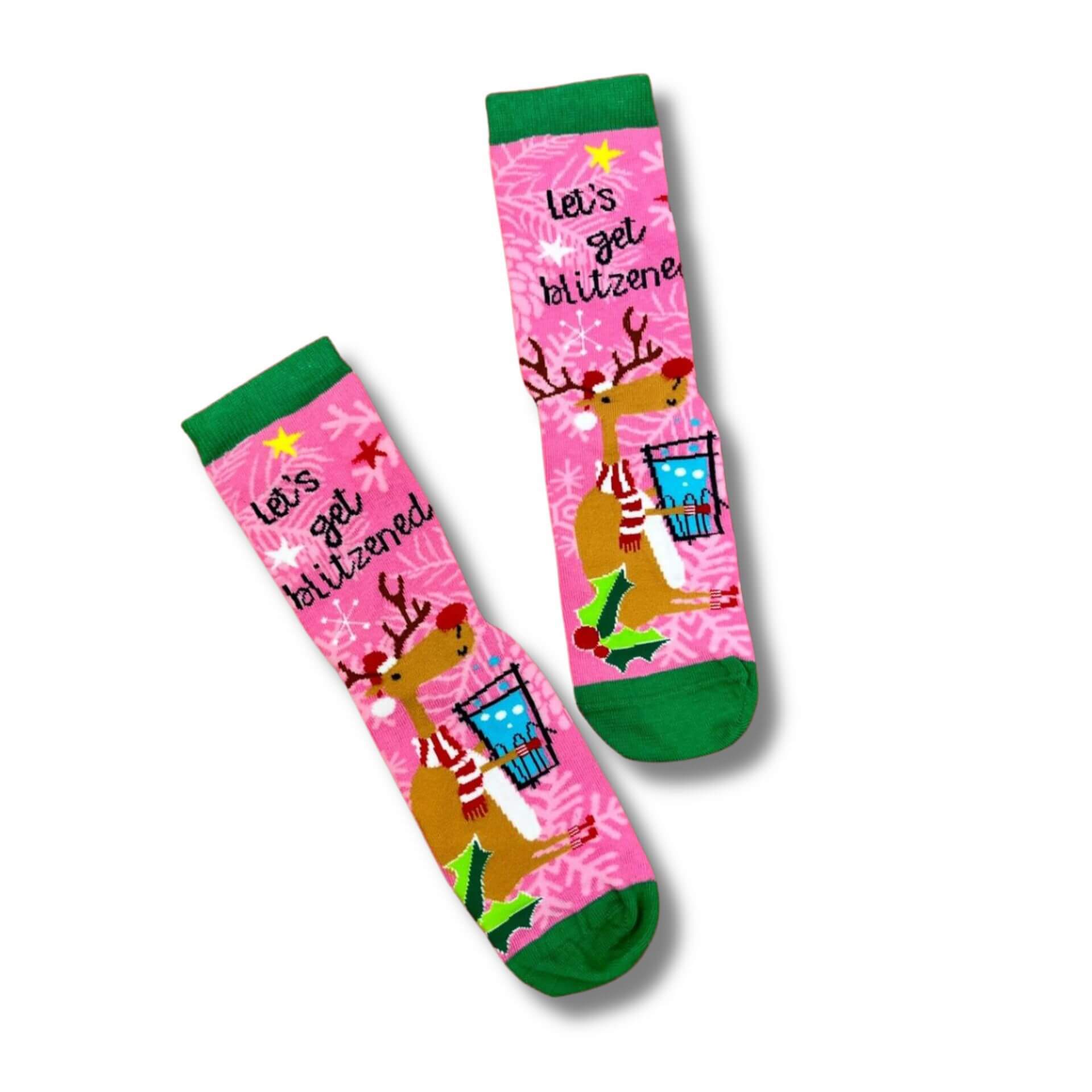 Let’s Get Blitzened - 3 Pairs of Festive Socks | Cockney Spaniel