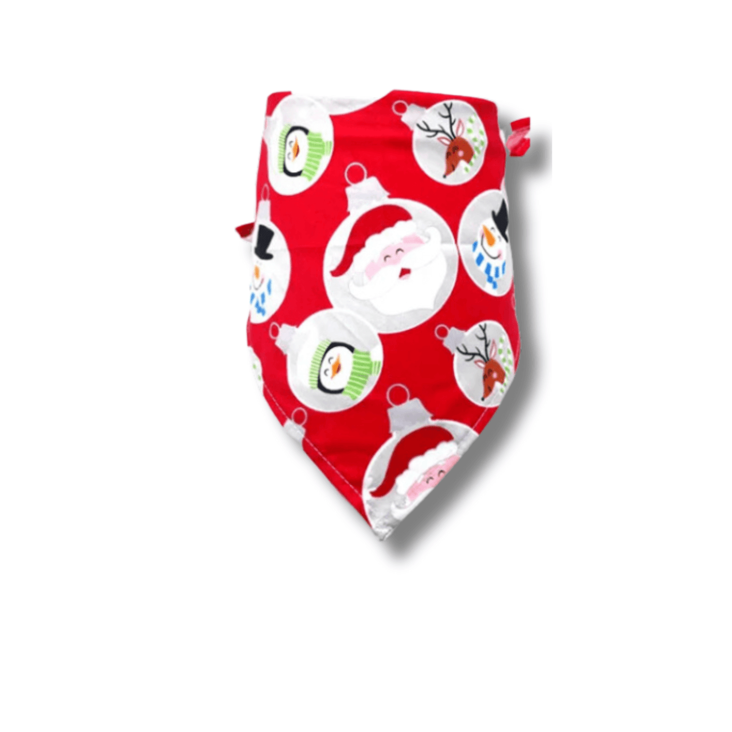 Christmas themed dog scarf style bandana. Let's Pawty 