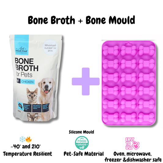 dog chicken broth with silicone mould bundle