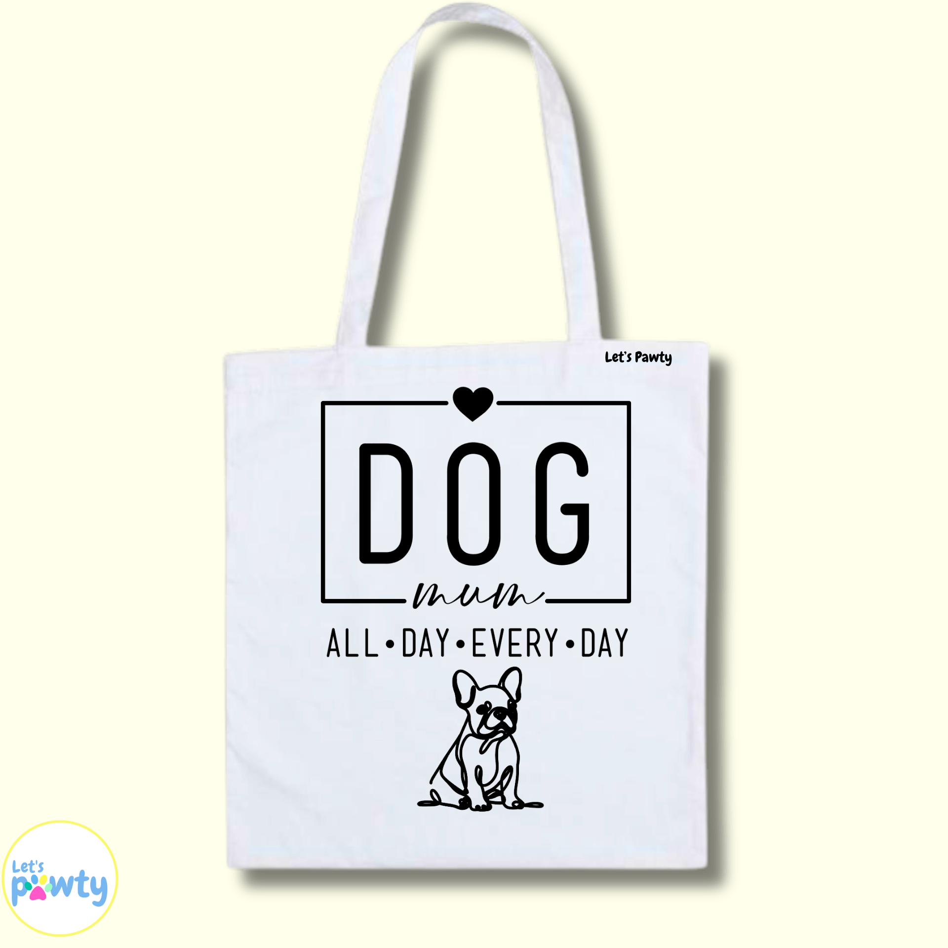 Frenchie dog mum tote bag