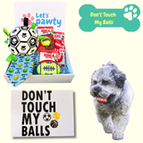 Dog lovers ball, interactive dog toy, fetch ball, sport ball, dog gift box, let's pawty