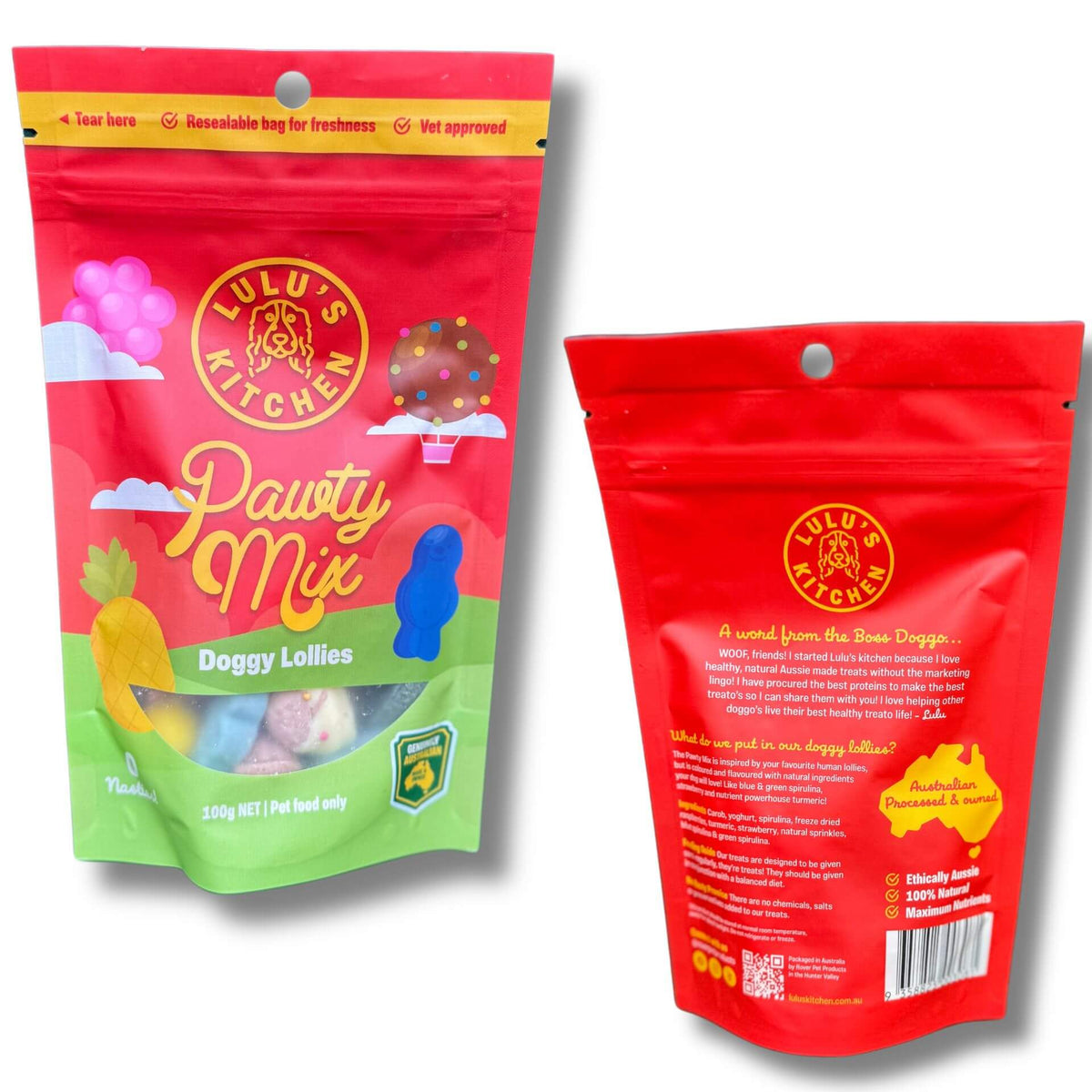 Pawty mix, dog lollies dog treats