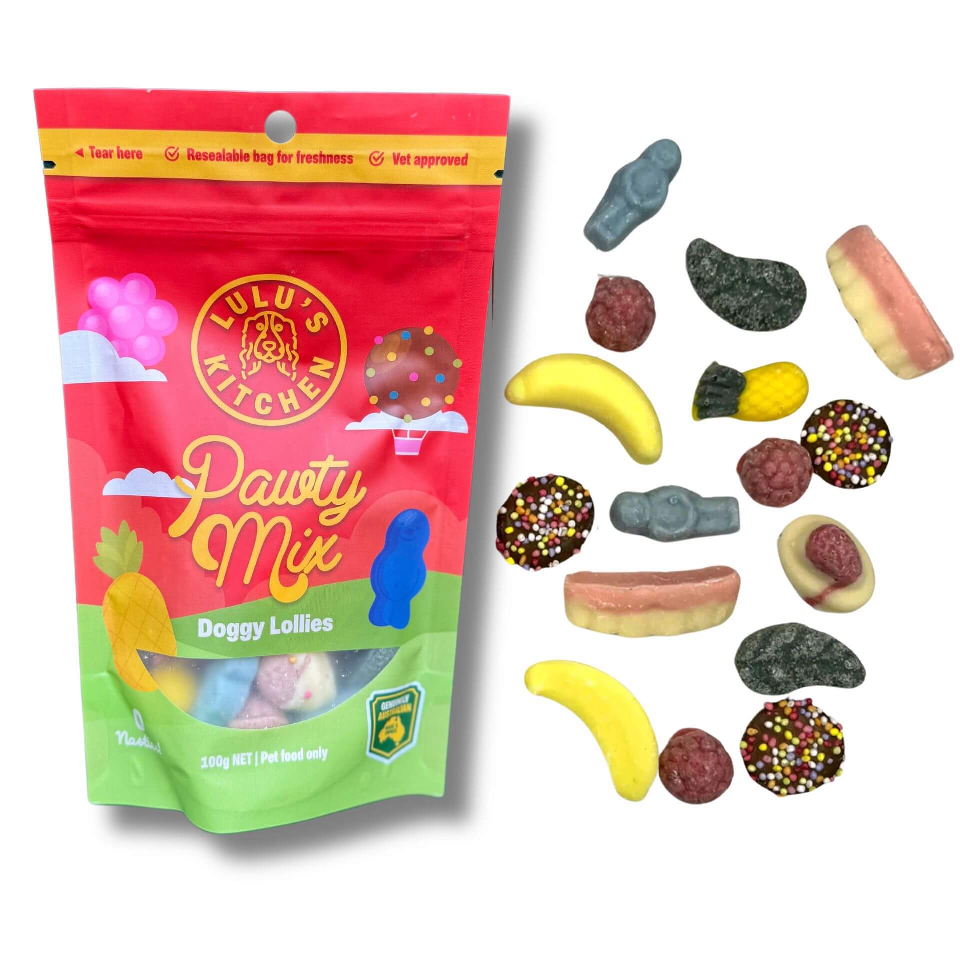 Pawty mix, dog lollies dog treats