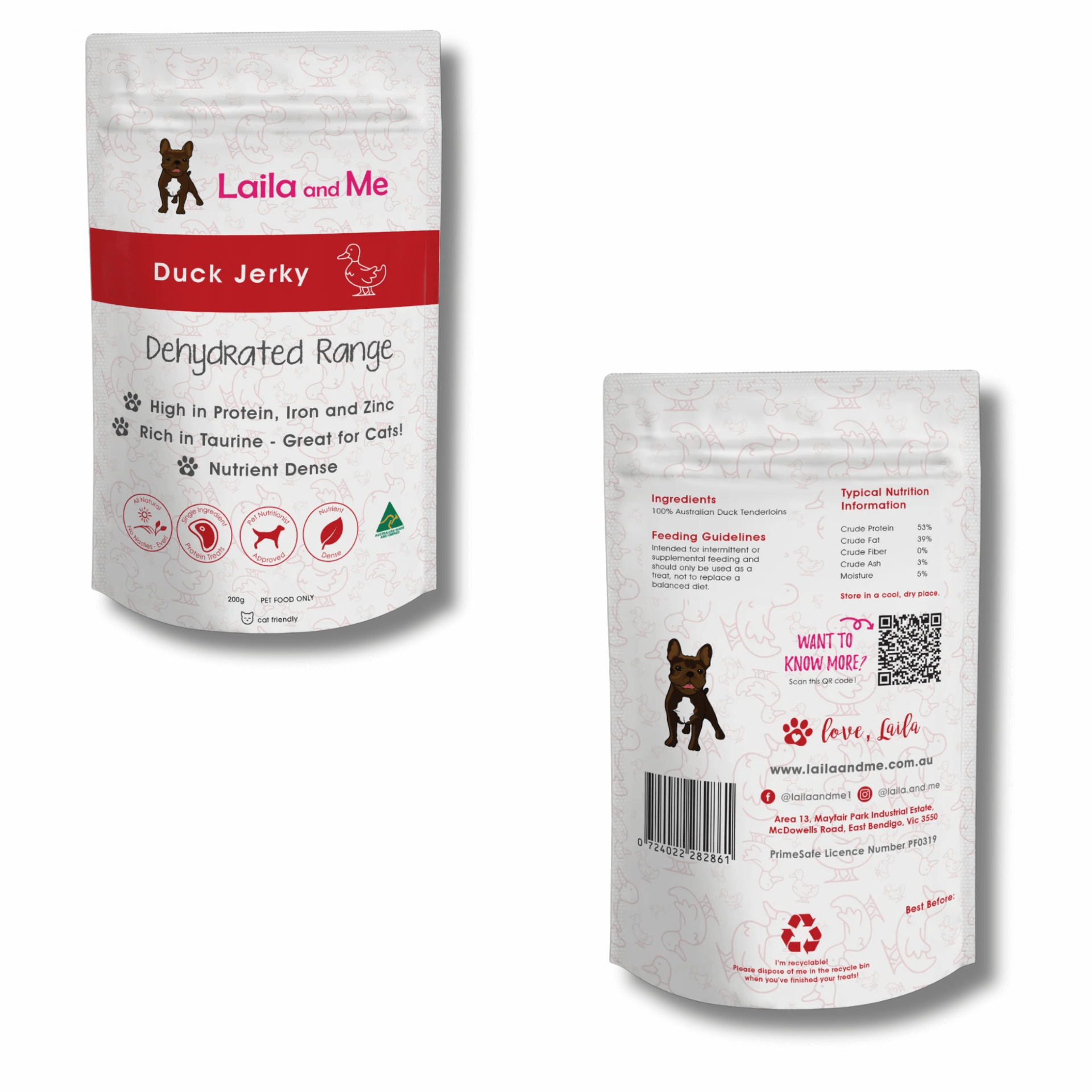 Duck jerky healthy dog treat