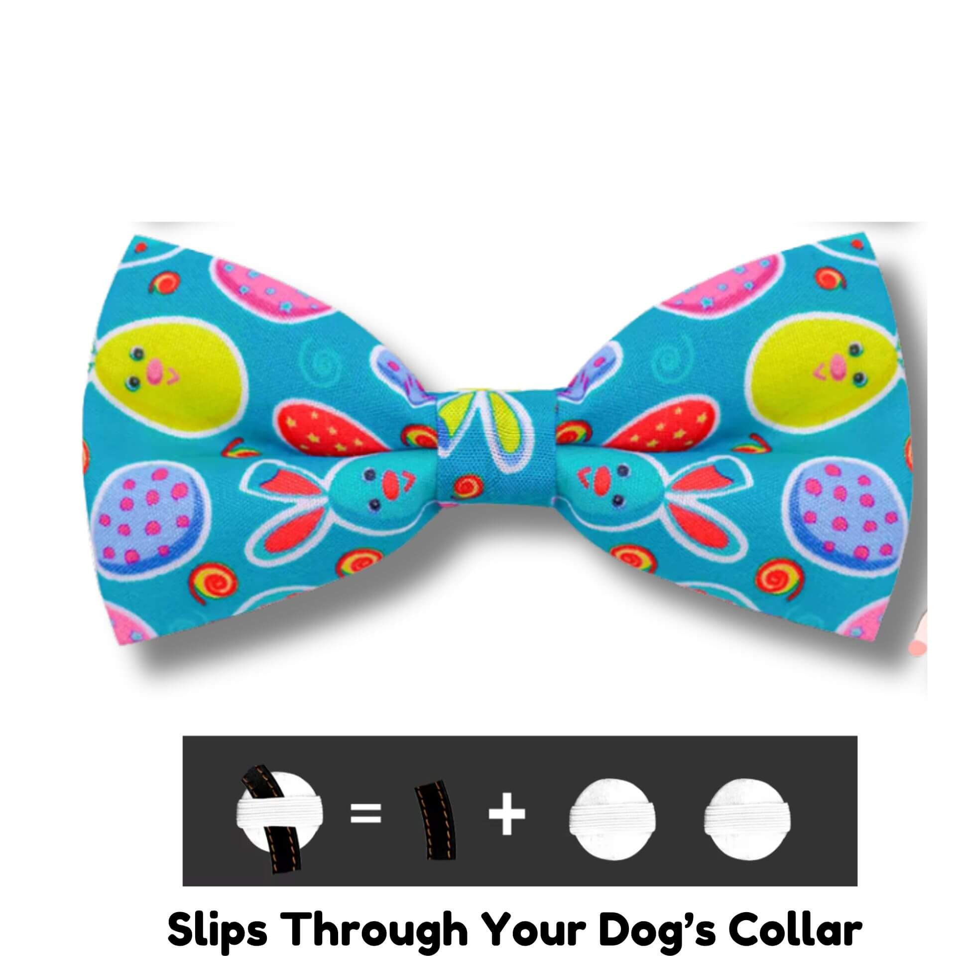 Easter dog bow, let's pawty 