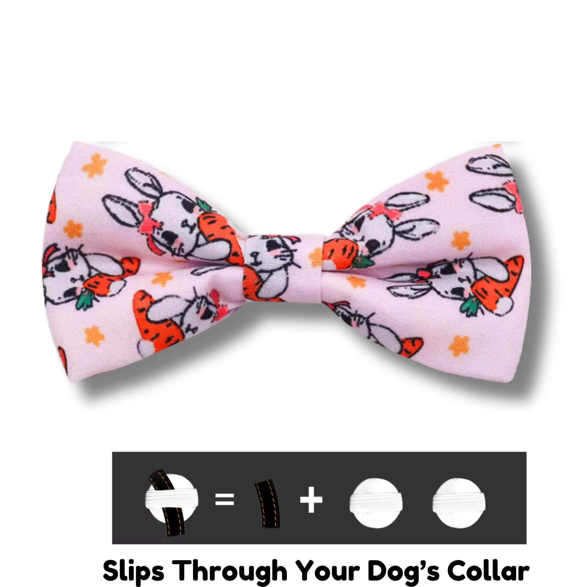 Easter bunny dog bow let's pawty 