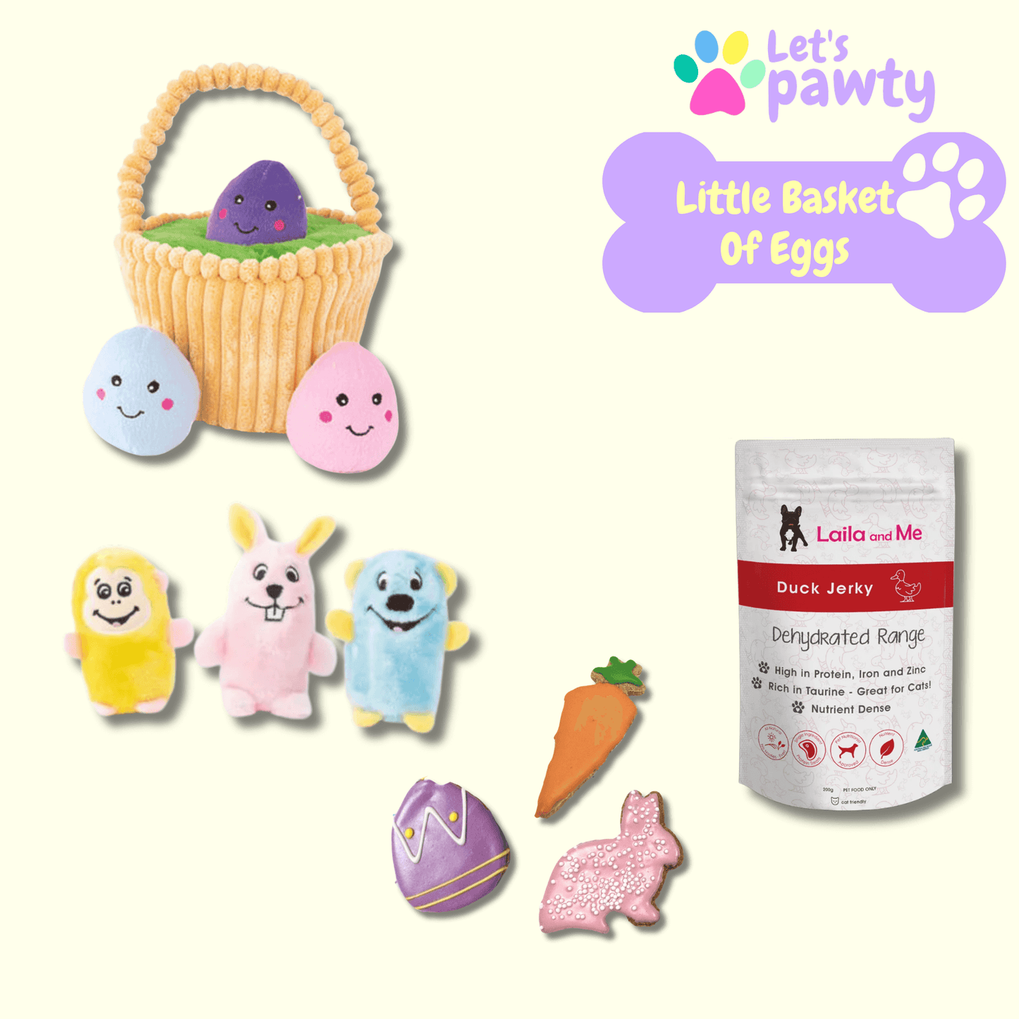 Easter themed dog gift box personalised