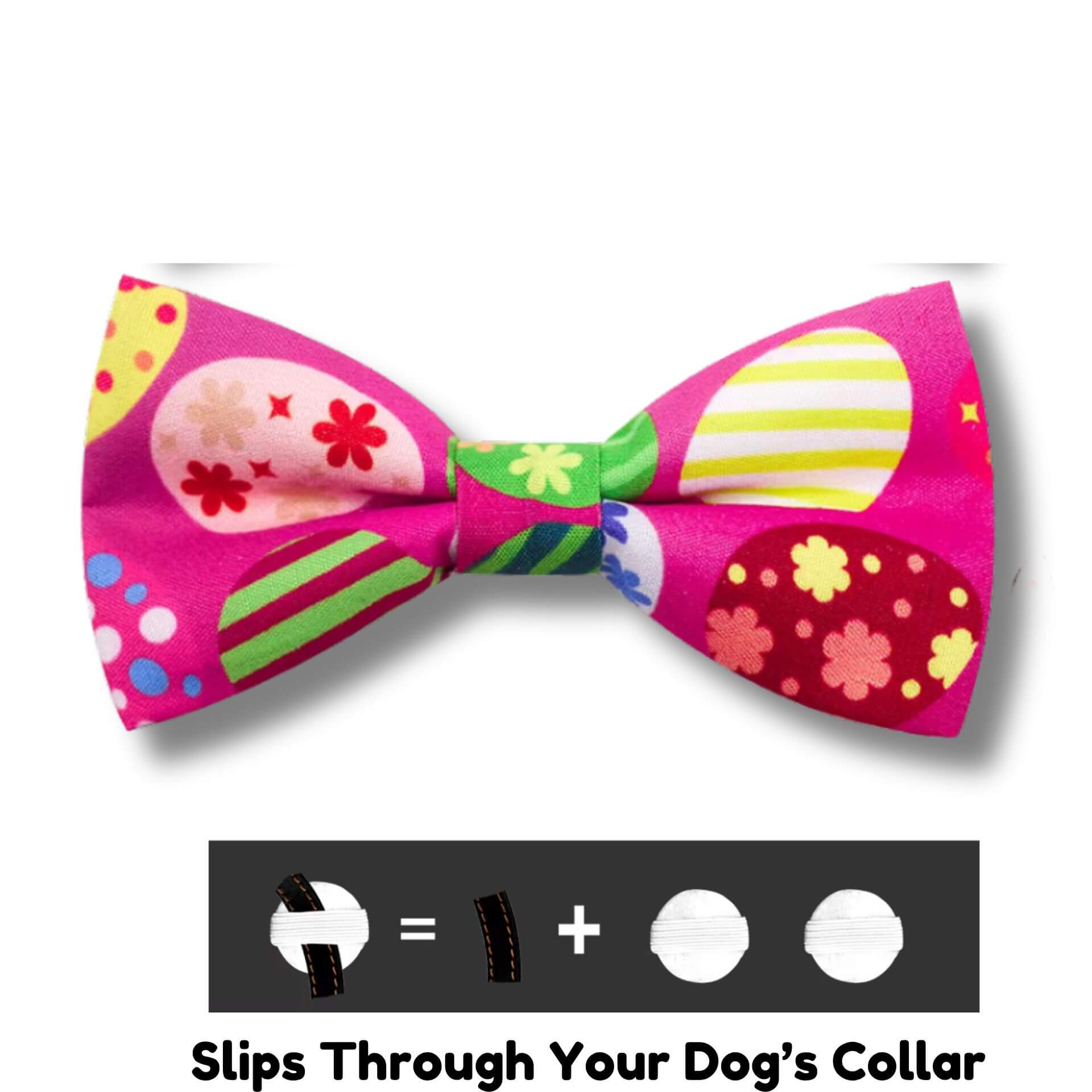 Easter dog bow tie, let's pawty