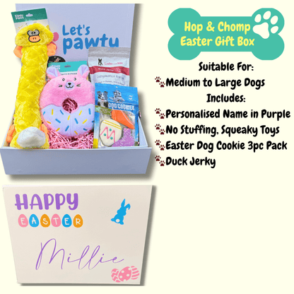 Easter Hop & Chomp Easter Dog Gift Box, Let's Pawty