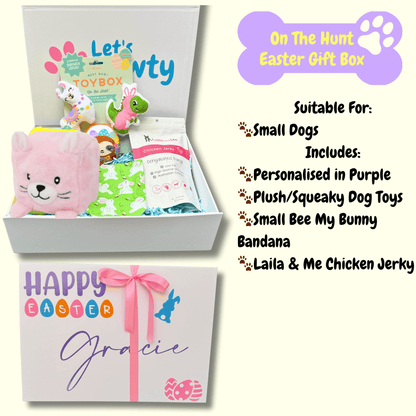 Easter Dog gift present box for small dogs, toys, treats and accessories