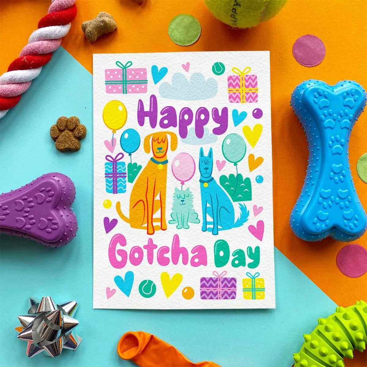 Happy Gotcha Day Edible Card For Dogs ~ Chicken Flavoured