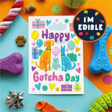 Happy Gotcha Day Edible Card For Dogs ~ Chicken Flavoured