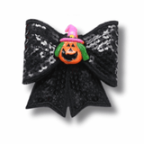 Halloween dog bow with embellishments 