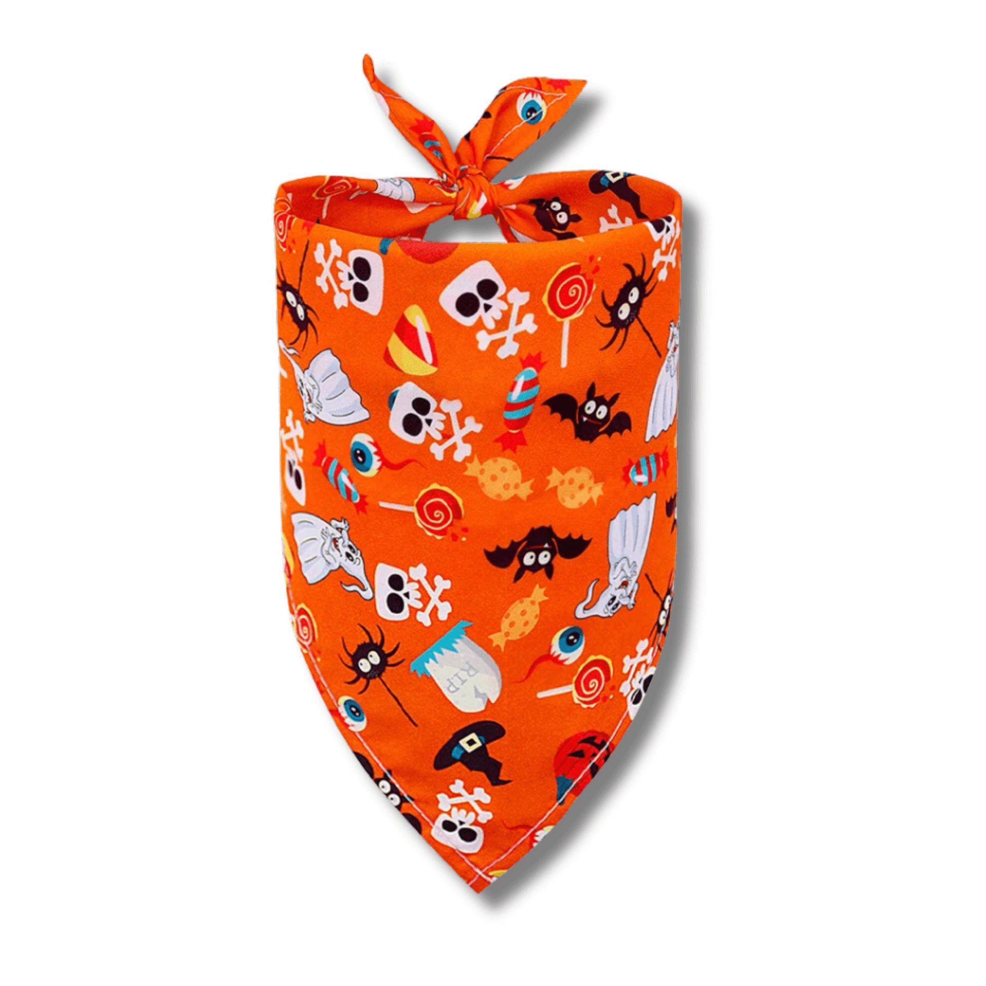 Halloween themed dog bandana, let's pawty 