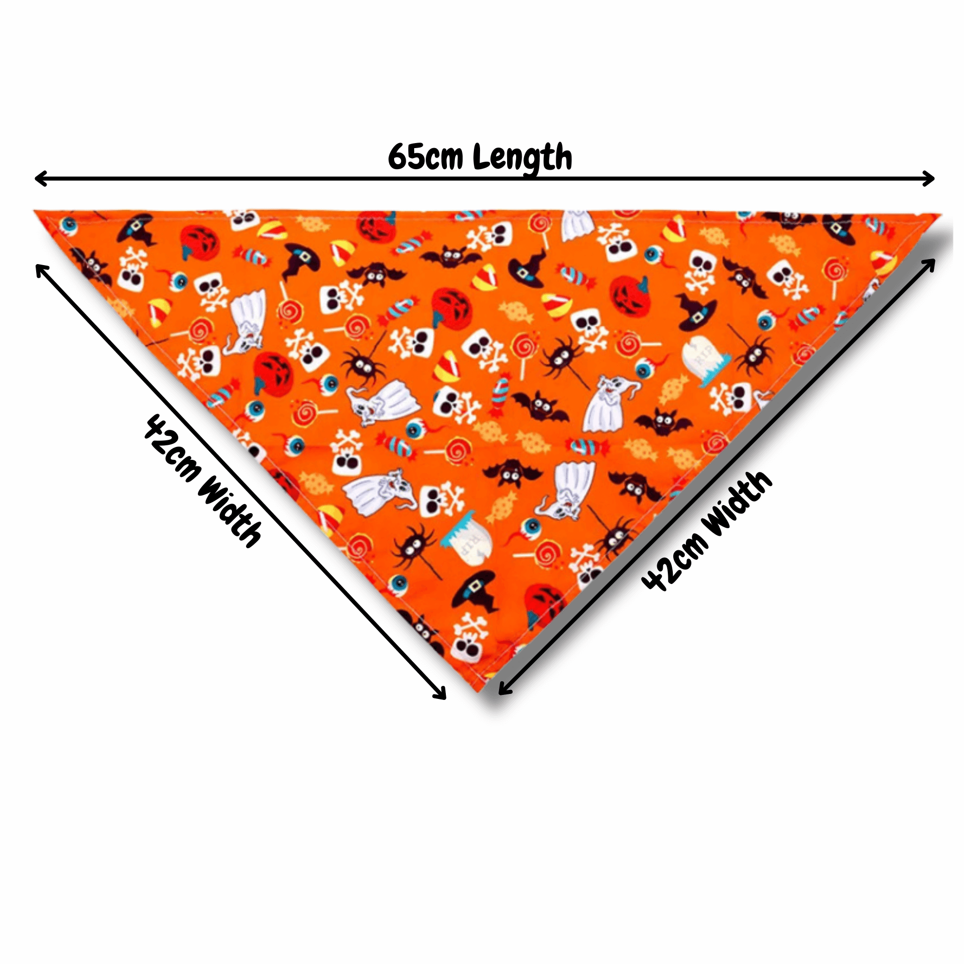 Halloween themed dog bandana, let's pawty 