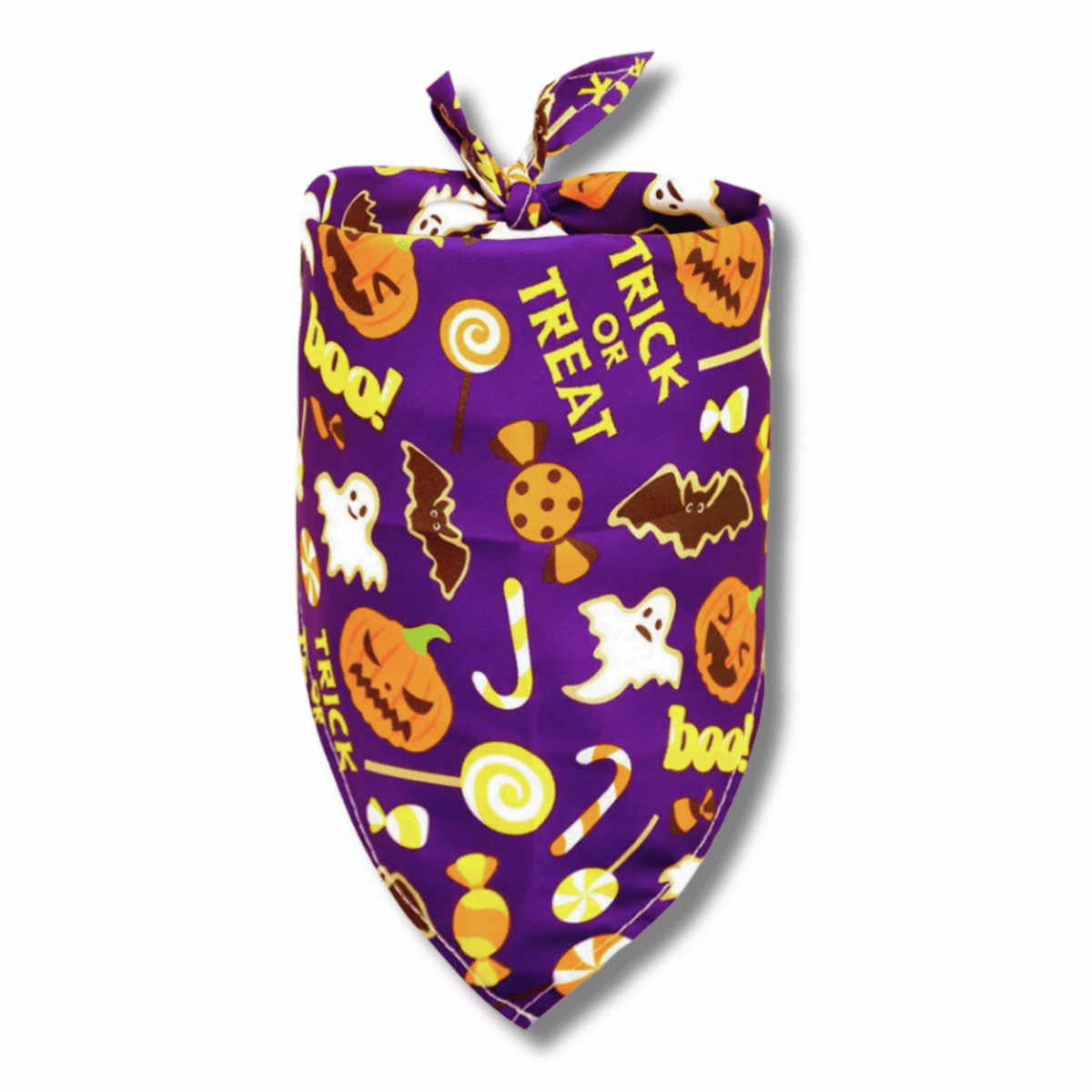 Halloween Trick or Treat dog bandana let's pawty 