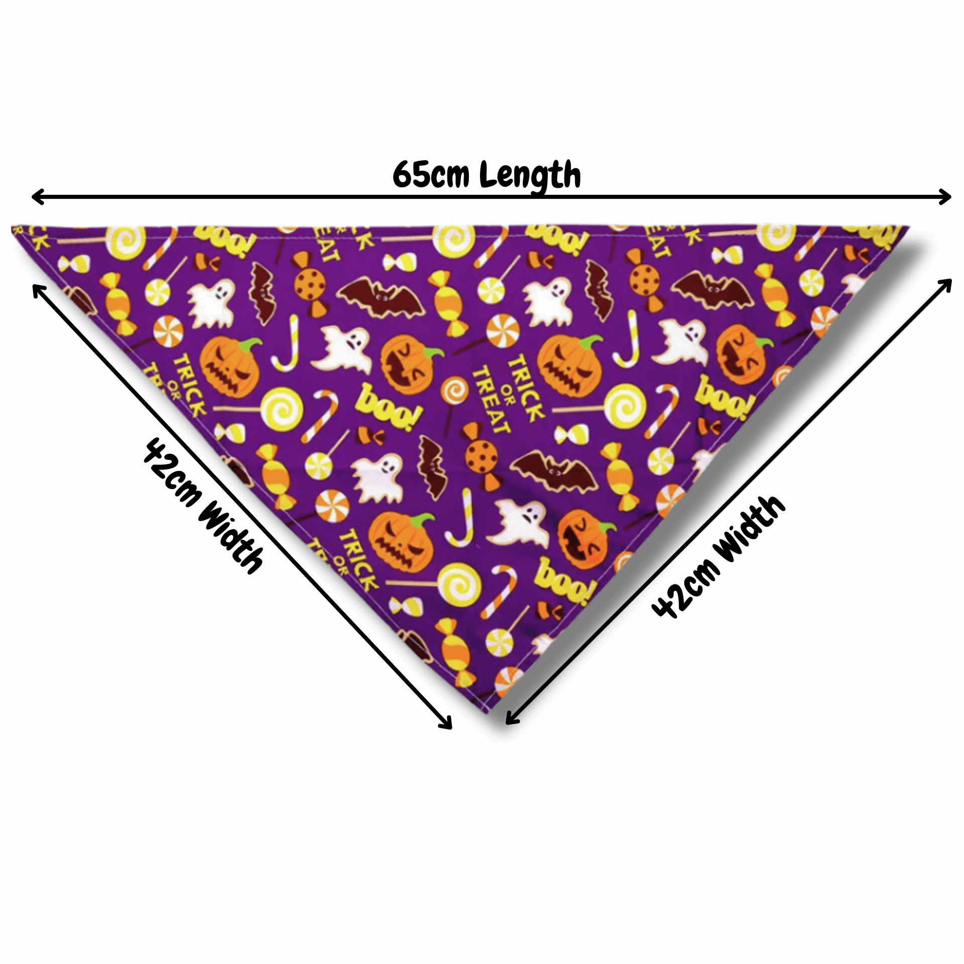 Halloween Trick or Treat dog bandana let's pawty 