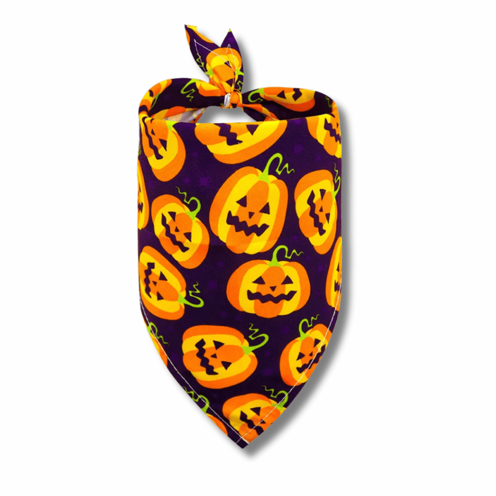 Halloween themed hack o lantern dog bandana