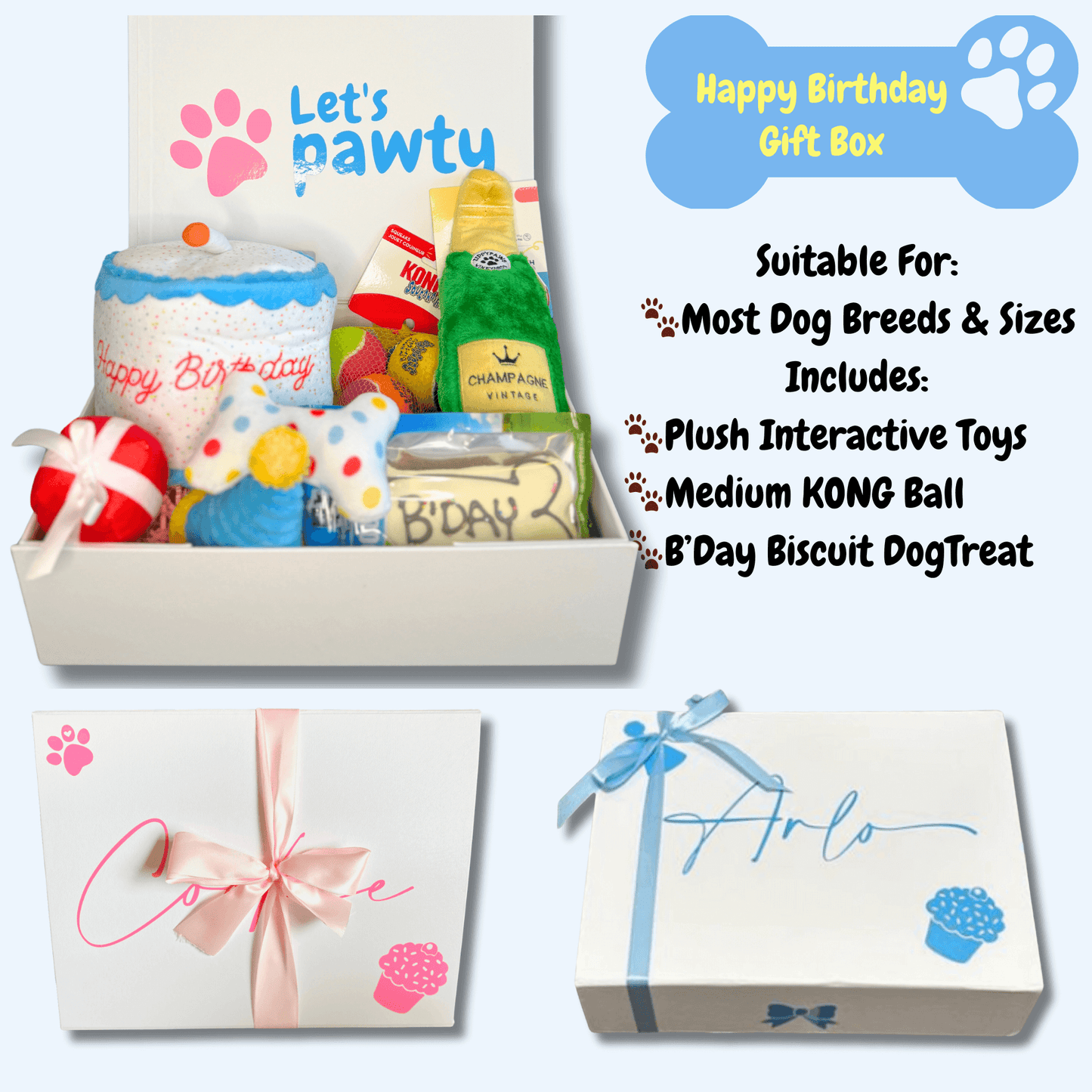 Happy Birthday Dog Gift Box Personalised