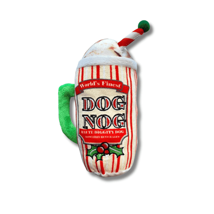 Haute diggity dog nog dog toy, Christmas themed