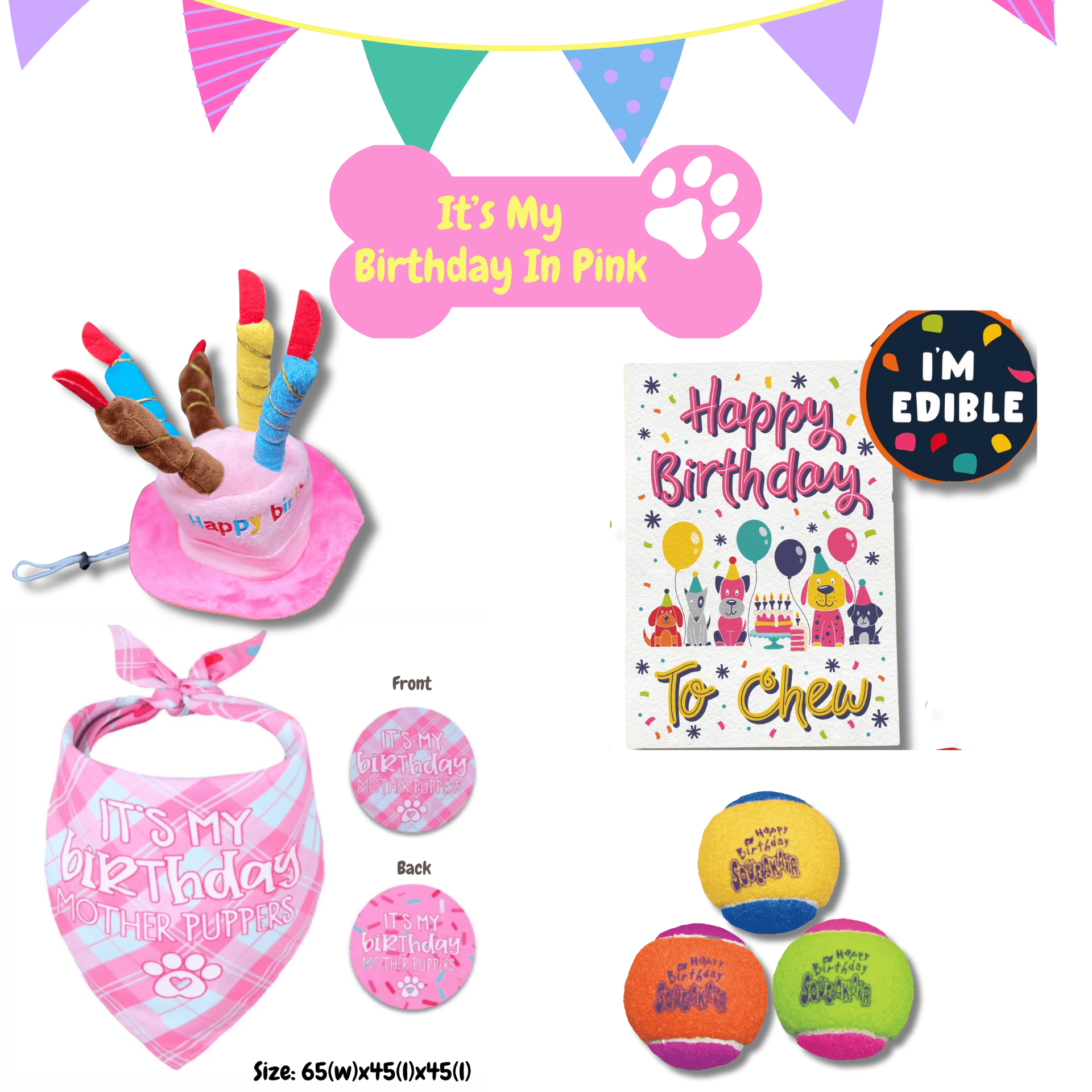 It's my birthday pink themed gift box, let's pawty 