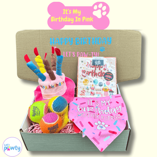It's my birthday pink themed gift box, let's pawty 