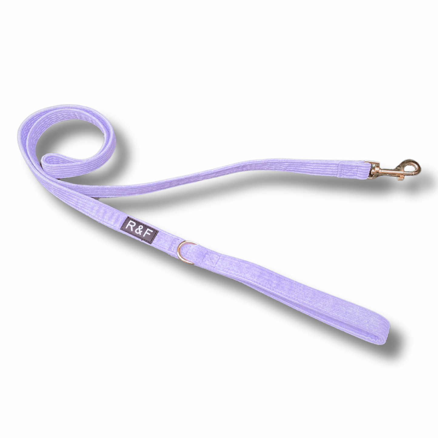 Lavender dog harness, dog leash and poop bag holder