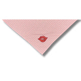 dusty pink and white gingham bandana let's pawty 