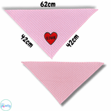 Personalised dog bandana, valentine themed let's pawty