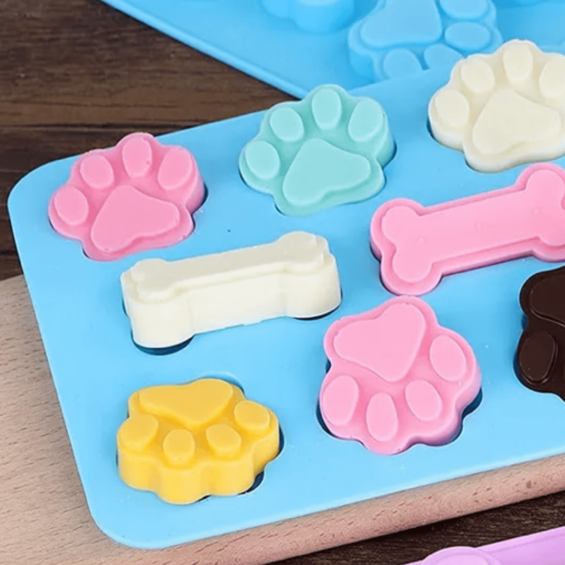 Paw and bone silicone mould for your dog