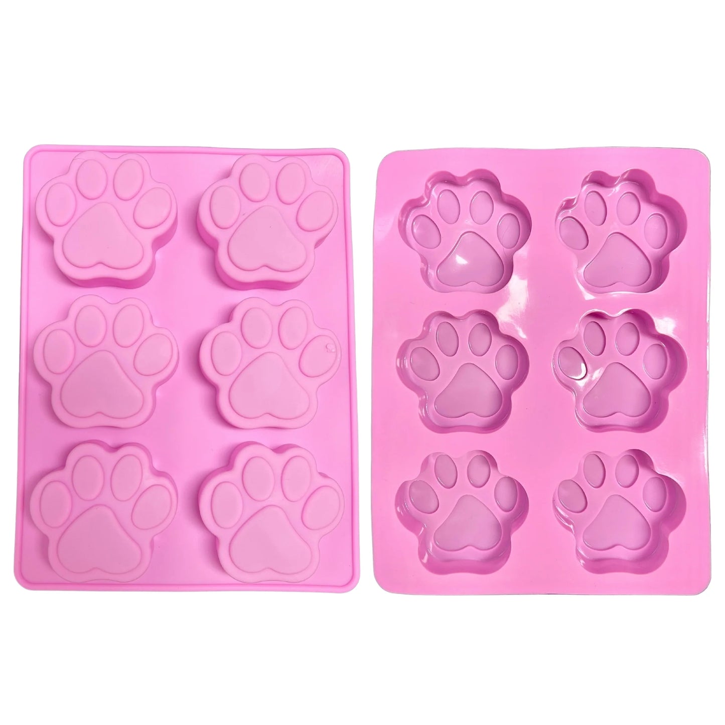paw shaped silicone mould for dog treats, let's pawty
