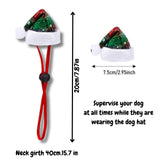 Christmas Santa dog hat red/green plaid 