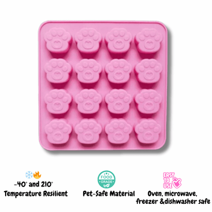 Small paws silicone mould dog treat, let's pawty