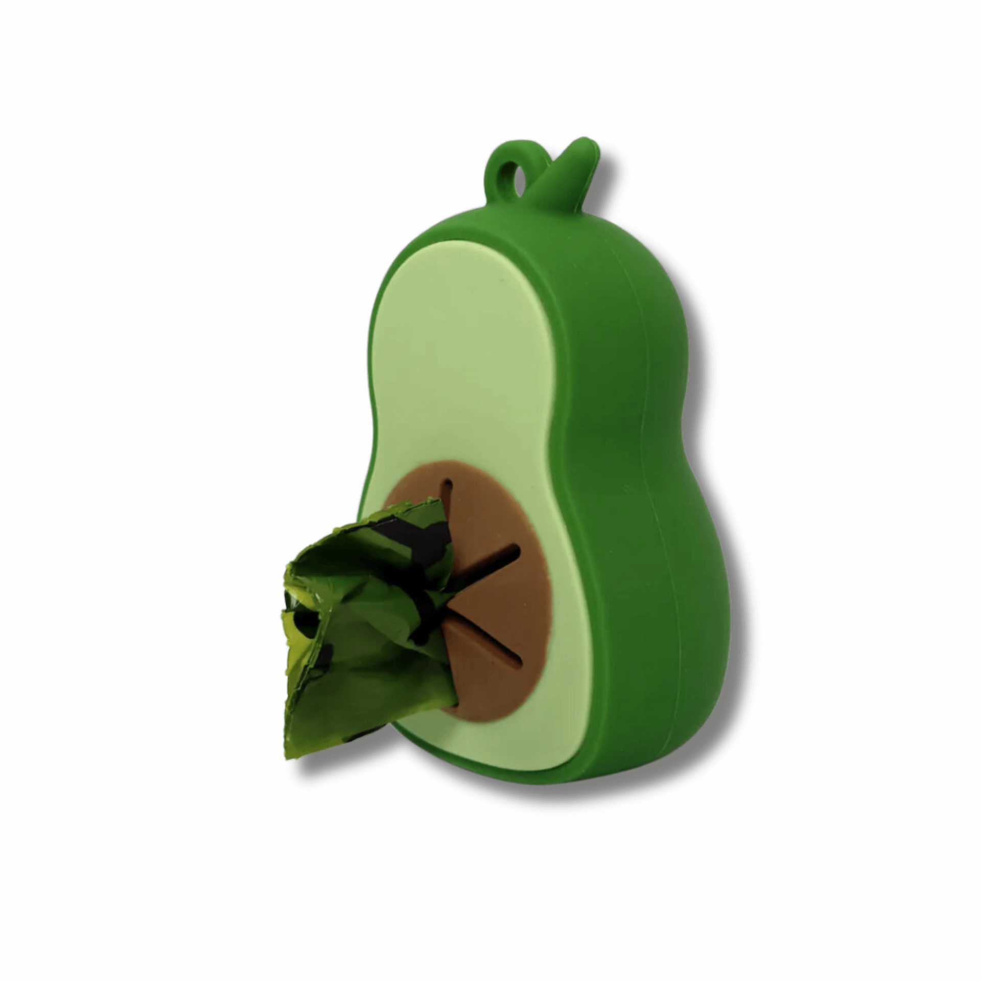 avocado themed poo bag dispenser, let's pawty