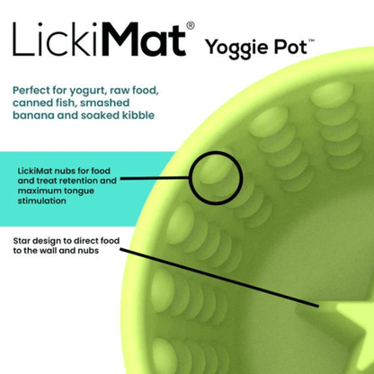 Lickimat Yoggie Pot Slow Feeder Dog Bowl - Enrichment