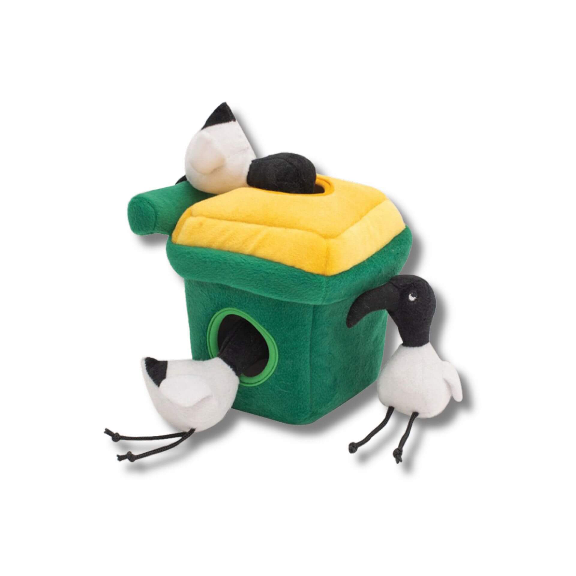 Zippy Burrow dog toy bin chicken with wheelie bin